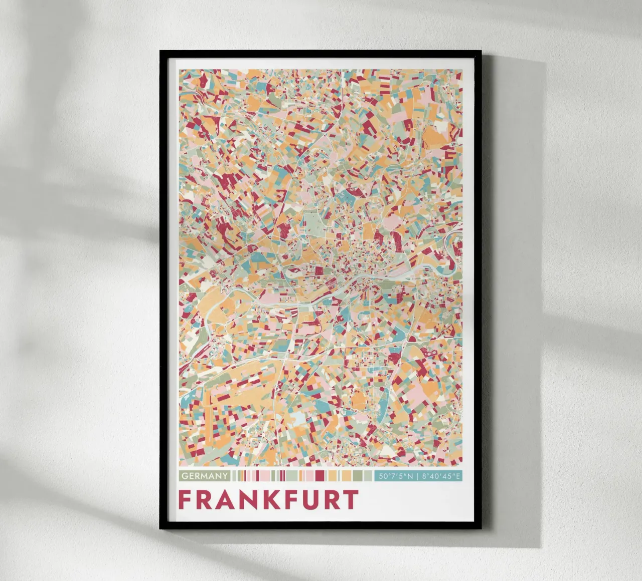 Città Francoforte carta hahnemühle da CityMapPoster