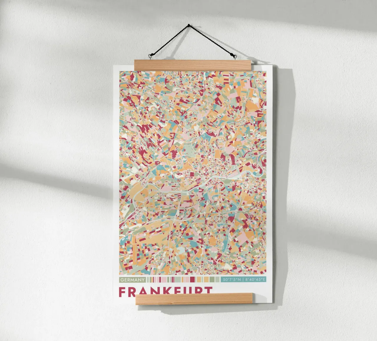 Città Francoforte carta hahnemühle da CityMapPoster