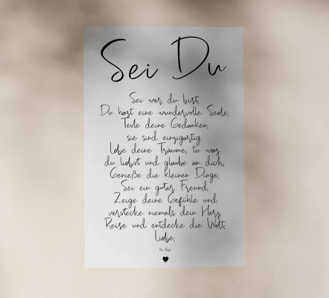 Sii tu - una poesia di Ohkimiko pellicola backlit da Adam