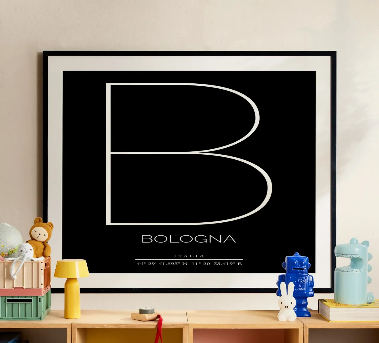 BOLOGNA - nero poster con telaio in plastica da CityLights