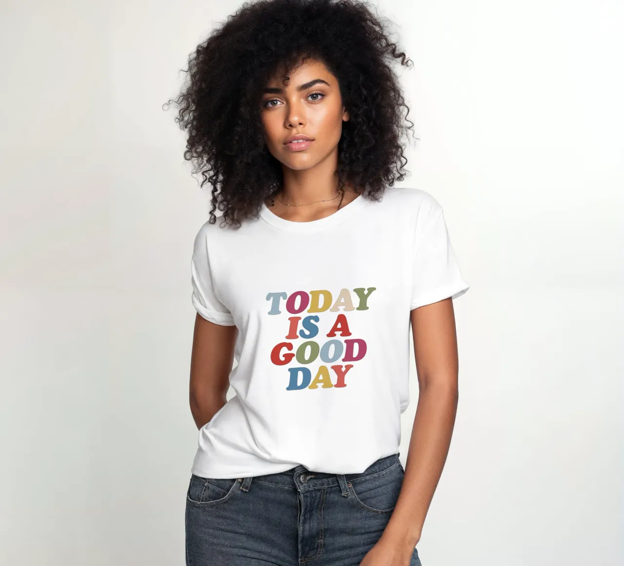 Today is a Good Day women's fitted t-shirt by THE MOTIVATED TYPE