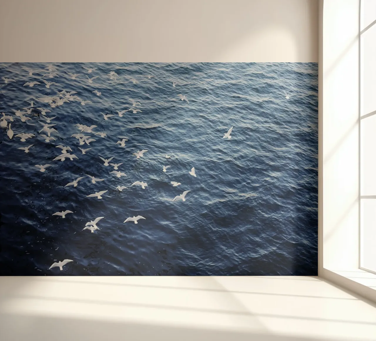 Zeemeeuwen in Wenen (Oostenrijk) fotobehang van fotokunst