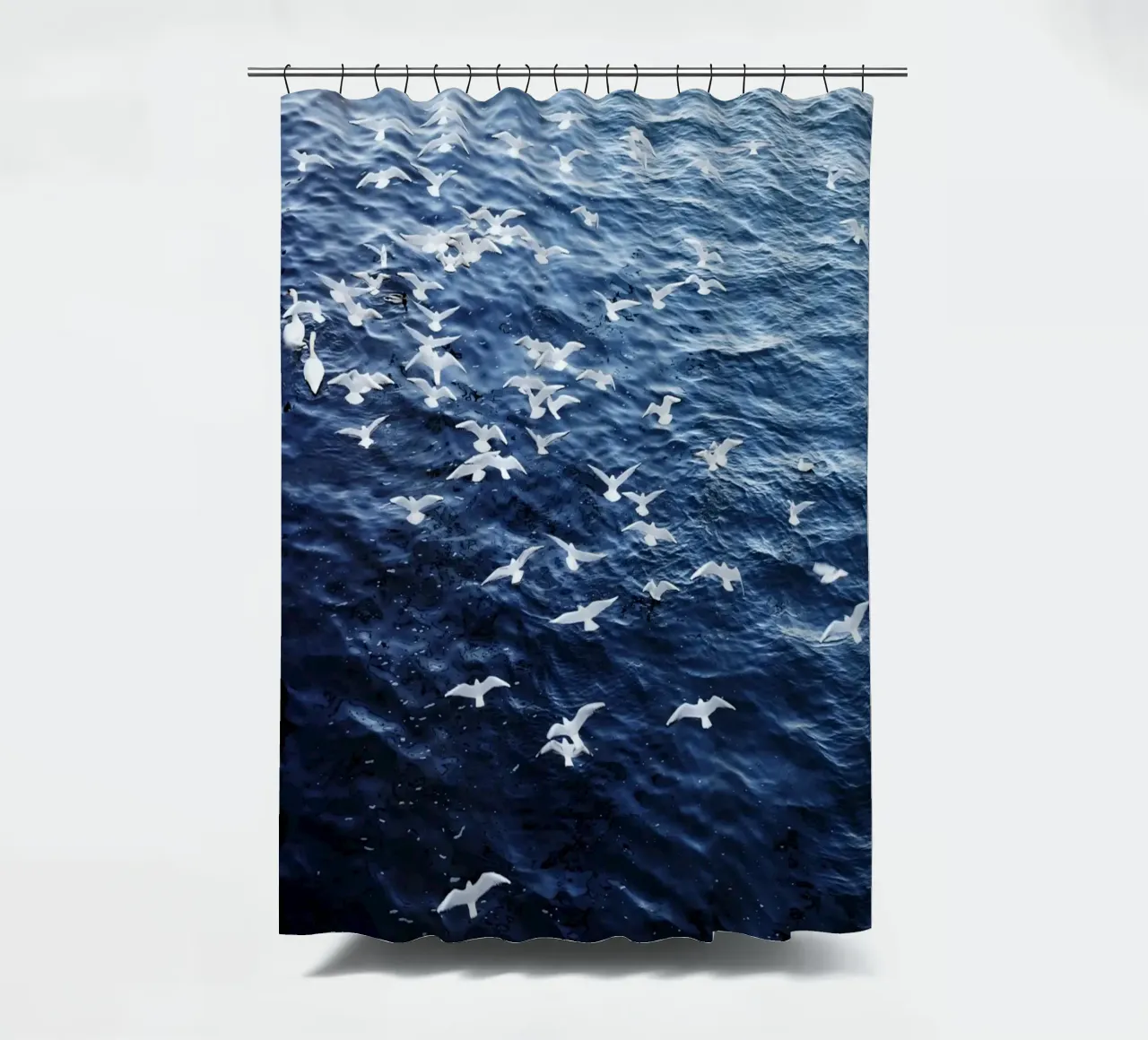 Zeemeeuwen in Wenen (Oostenrijk) douchegordijn van fotokunst