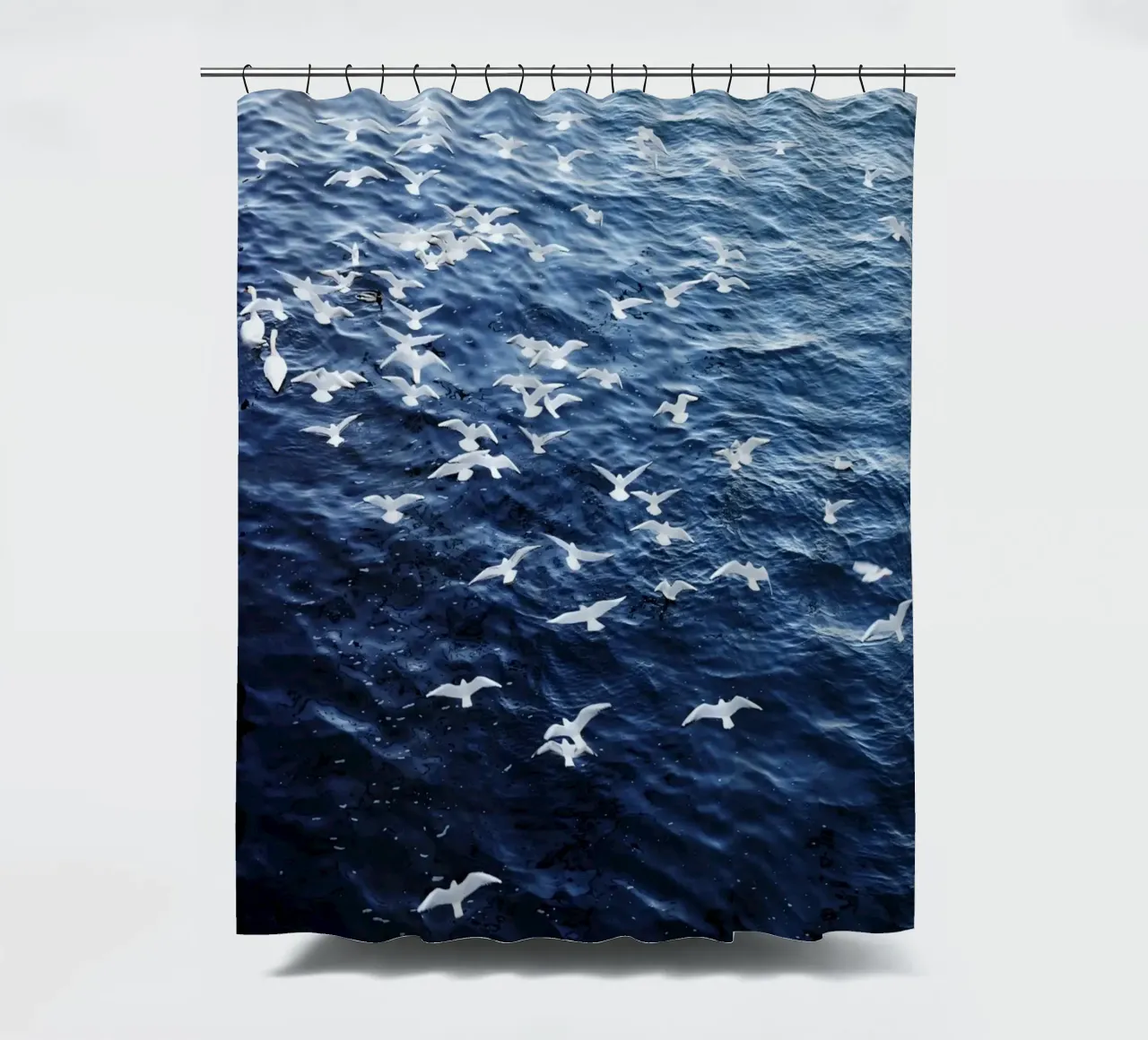 Zeemeeuwen in Wenen (Oostenrijk) douchegordijn van fotokunst
