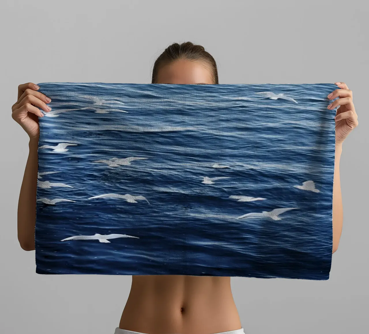 Zeemeeuwen in Wenen (Oostenrijk) badhanddoek van fotokunst