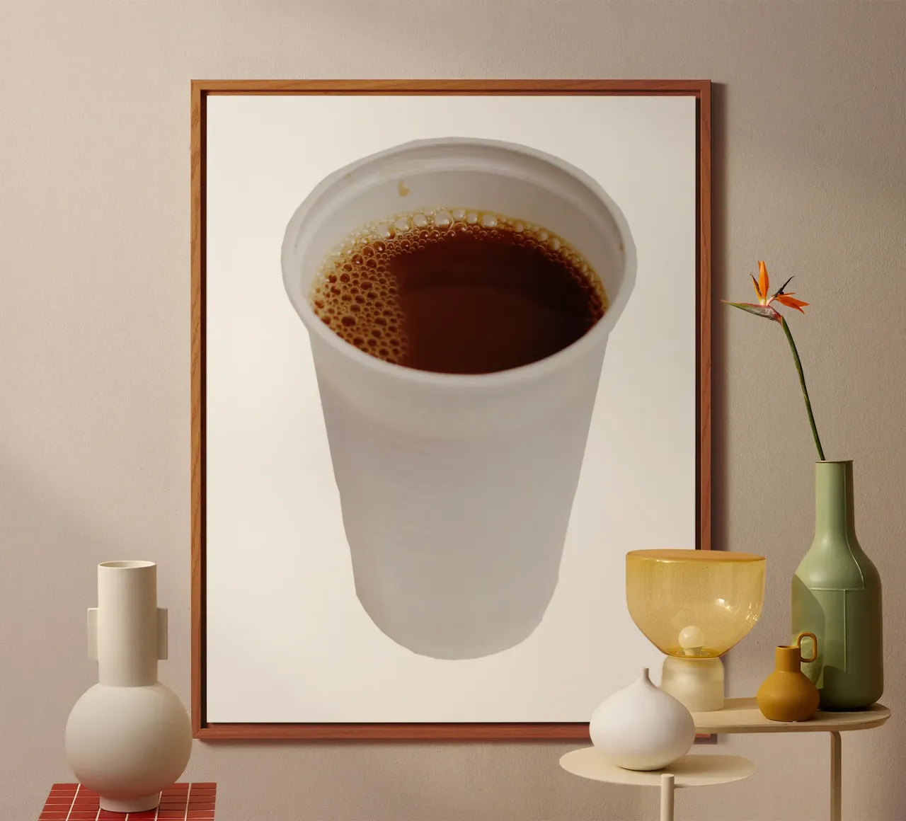L'ora del caffè alluminio dibond da Simon Koy