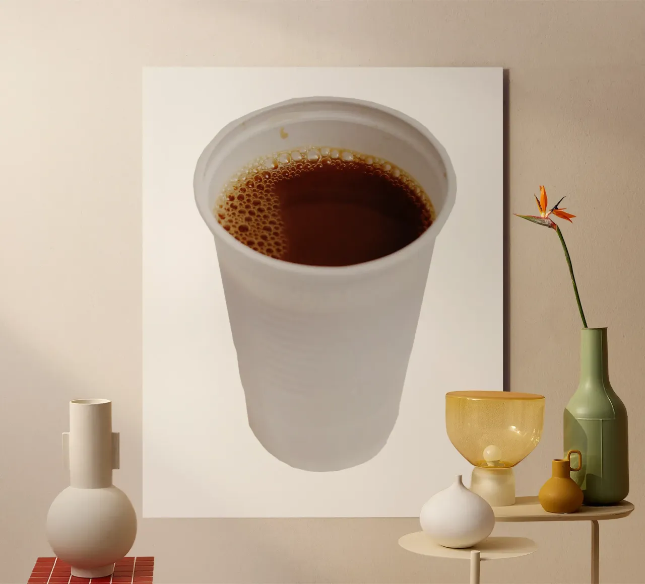 L'ora del caffè alluminio dibond da Simon Koy