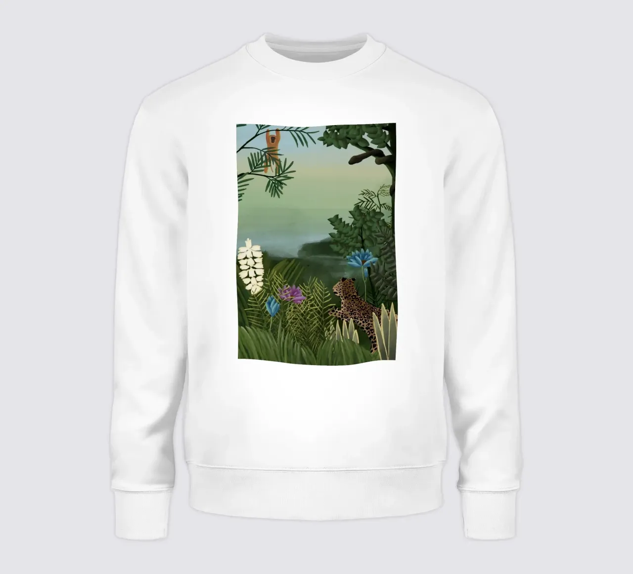Henri Rousseau - Leopardi e scimmie felpa da KOOL STORE