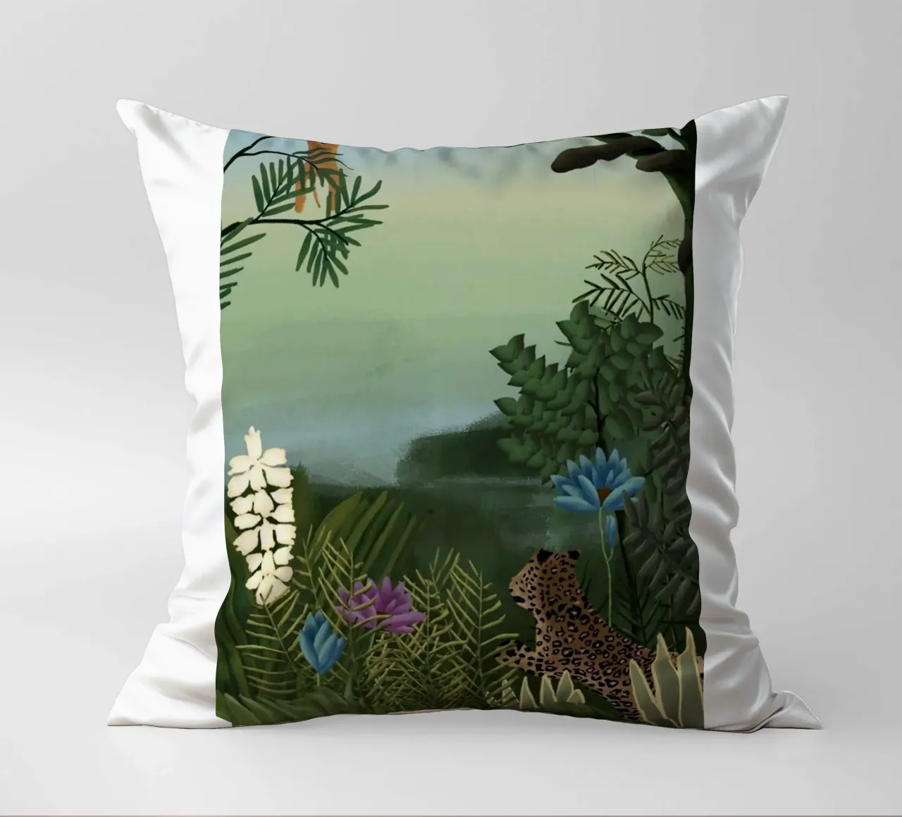 Henri Rousseau - Leopardi e scimmie cuscino da KOOL STORE