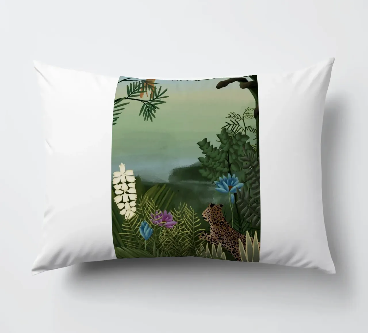 Henri Rousseau - Leopardi e scimmie cuscino da KOOL STORE
