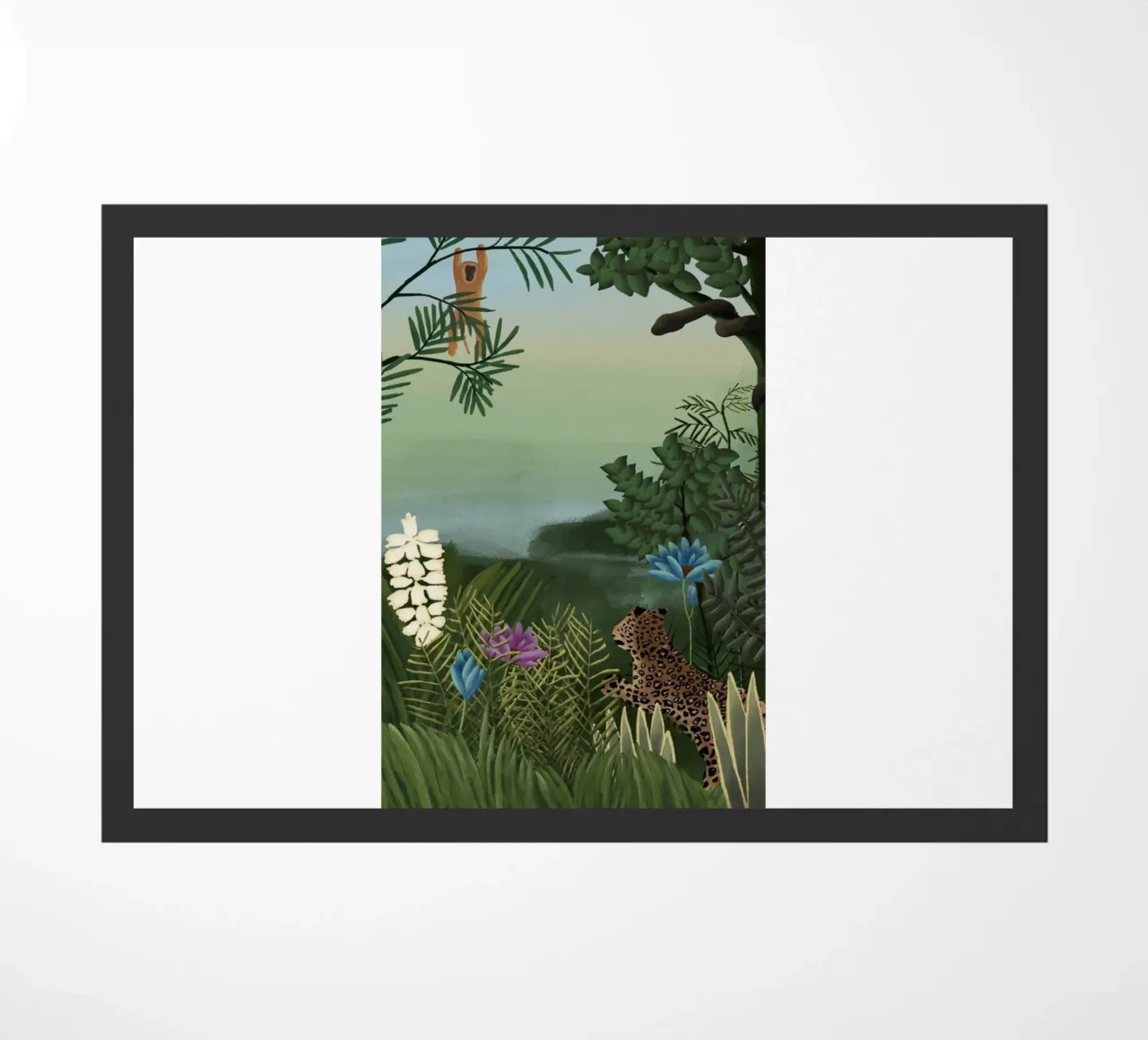Henri Rousseau - Leopardi e scimmie zerbino da KOOL STORE