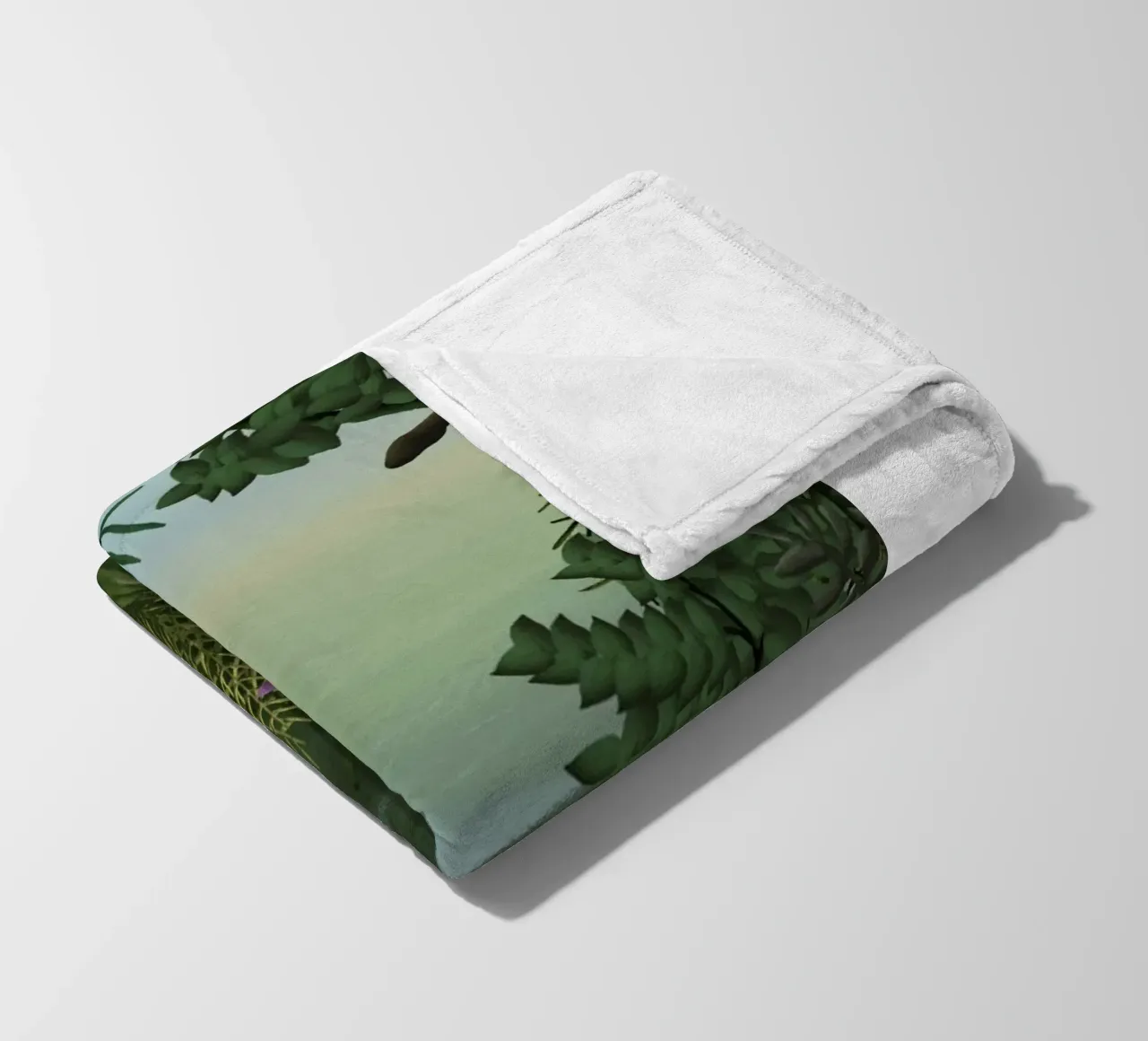 Henri Rousseau - Leopardi e scimmie coperta in pile da KOOL STORE