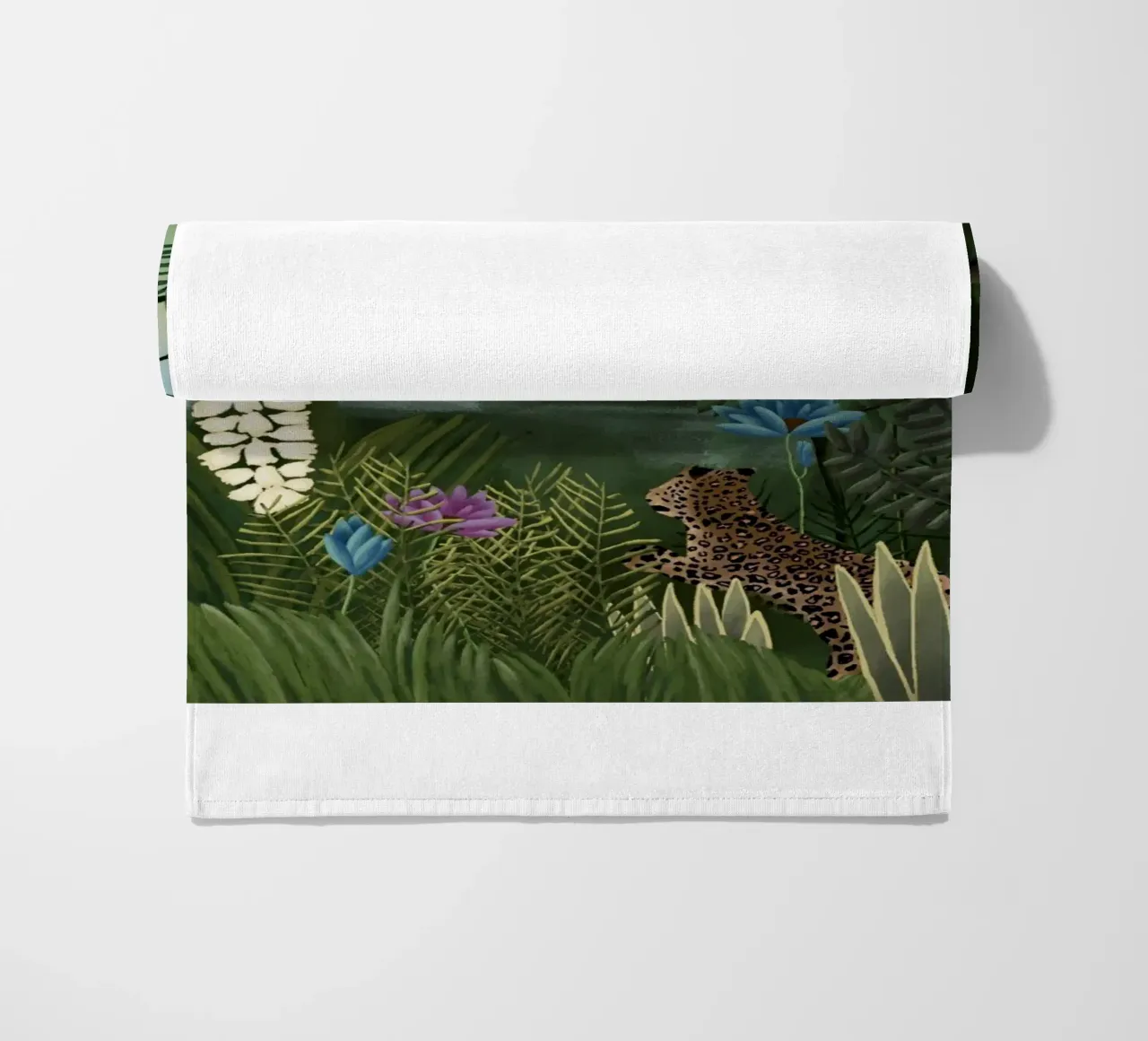 Henri Rousseau - Leopardi e scimmie telo mare da KOOL STORE