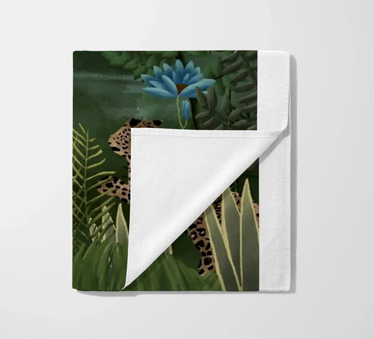 Henri Rousseau - Leopardi e scimmie telo mare da KOOL STORE