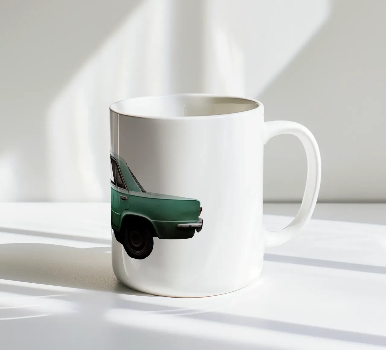 Vecchia auto Ucraina tazza in ceramica da Simon Koy