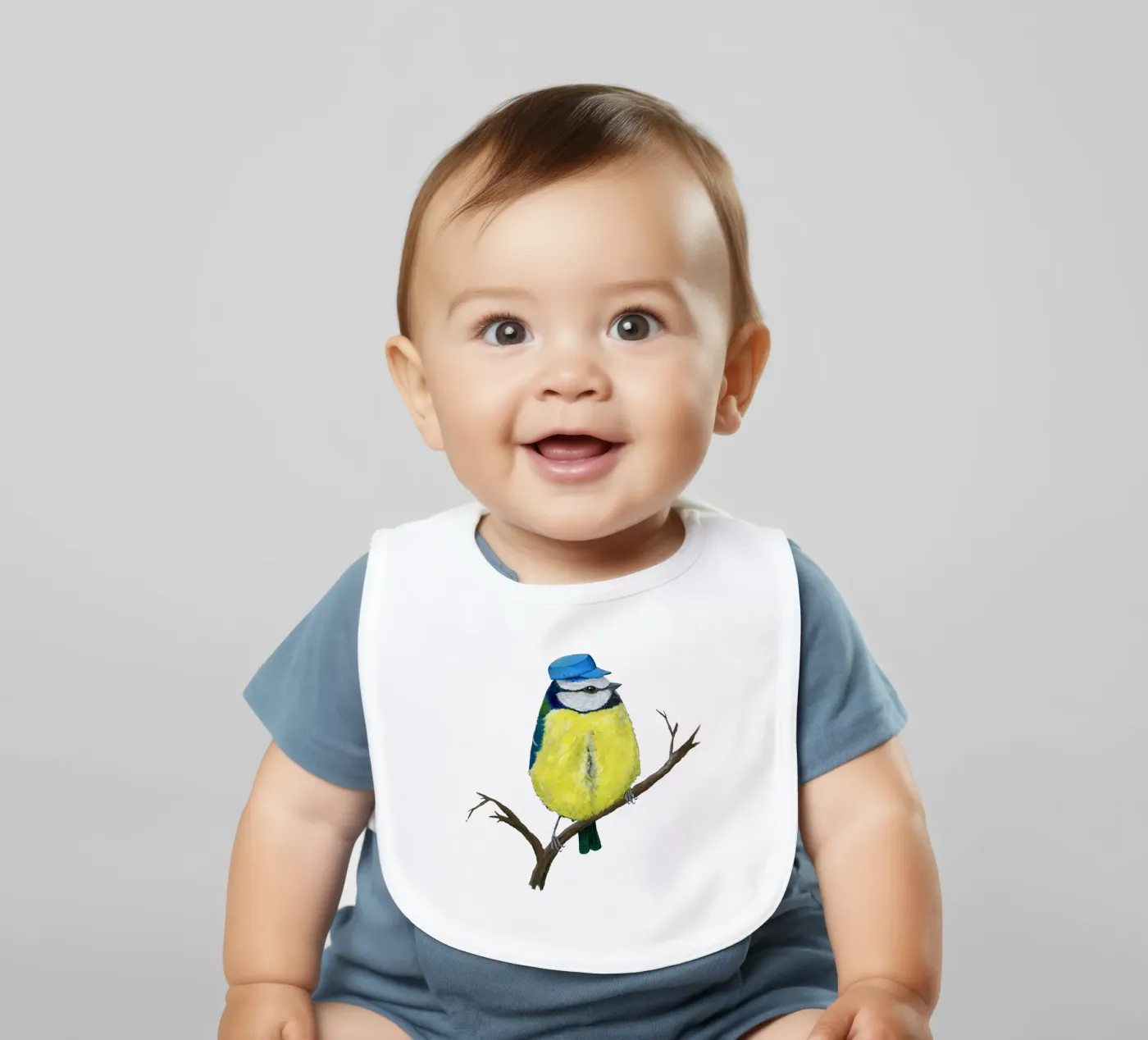 Herr Bluetit Babylätzchen von BwiseLizzy