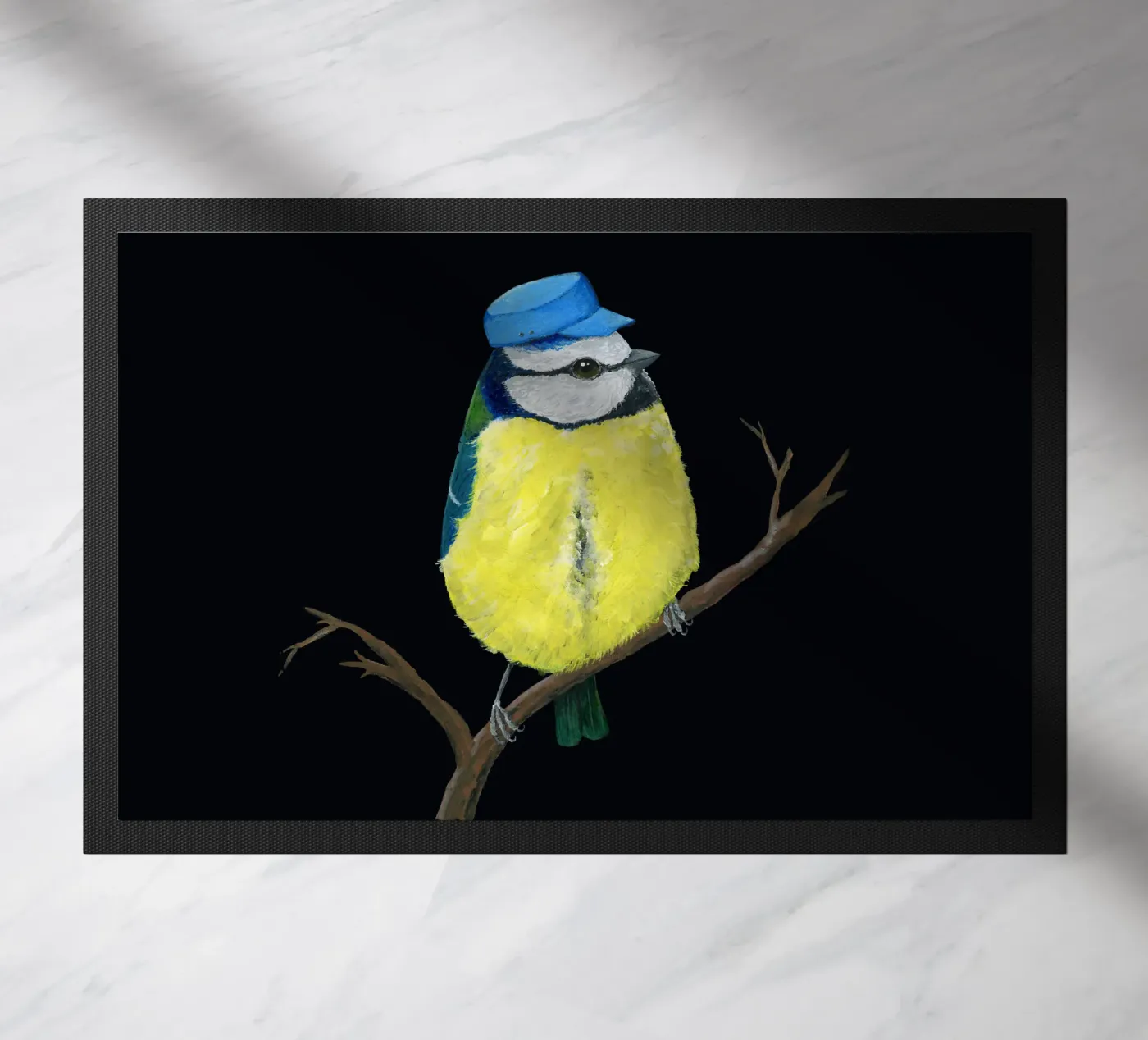 Mr. Bluetit doormat by BwiseLizzy