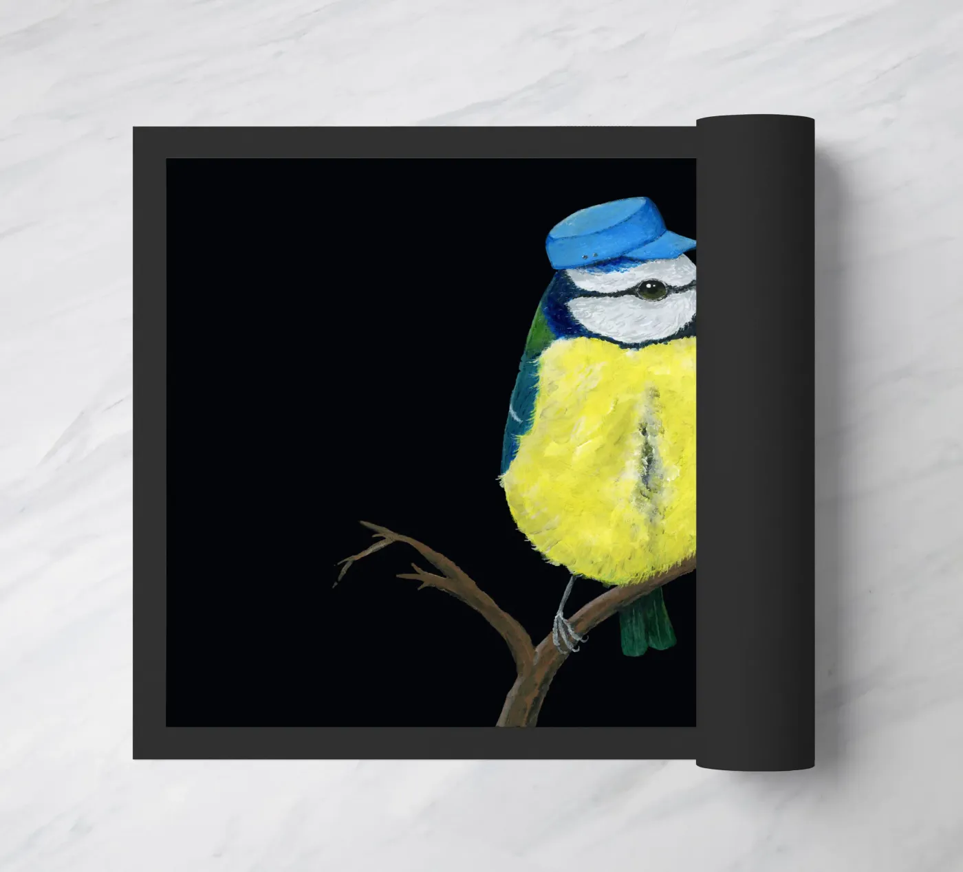 Mr. Bluetit doormat by BwiseLizzy