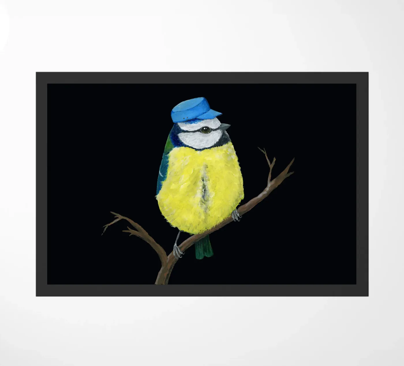 Mr. Bluetit doormat by BwiseLizzy