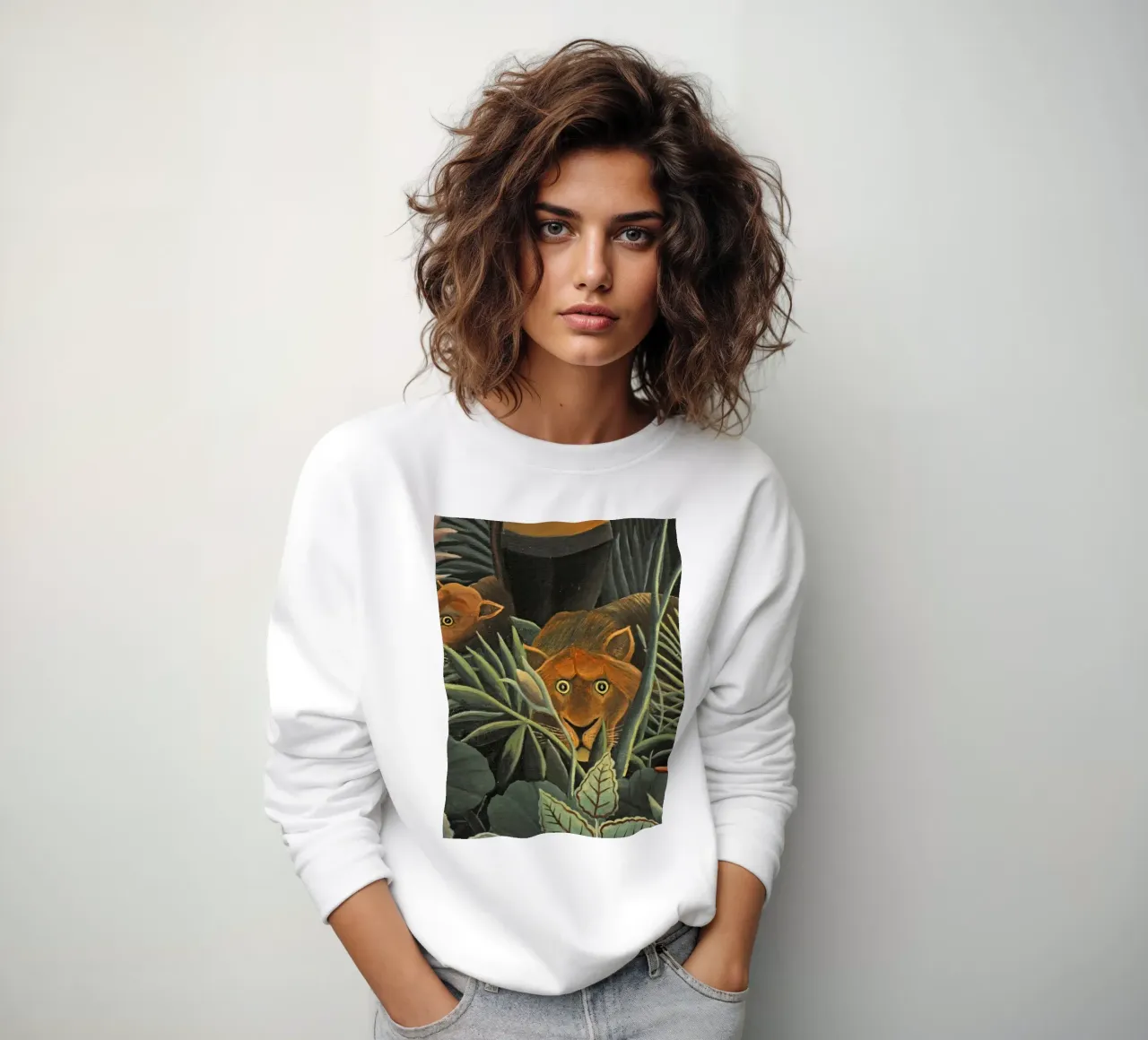Henri Rousseau - Due leonesse felpa da KOOL STORE