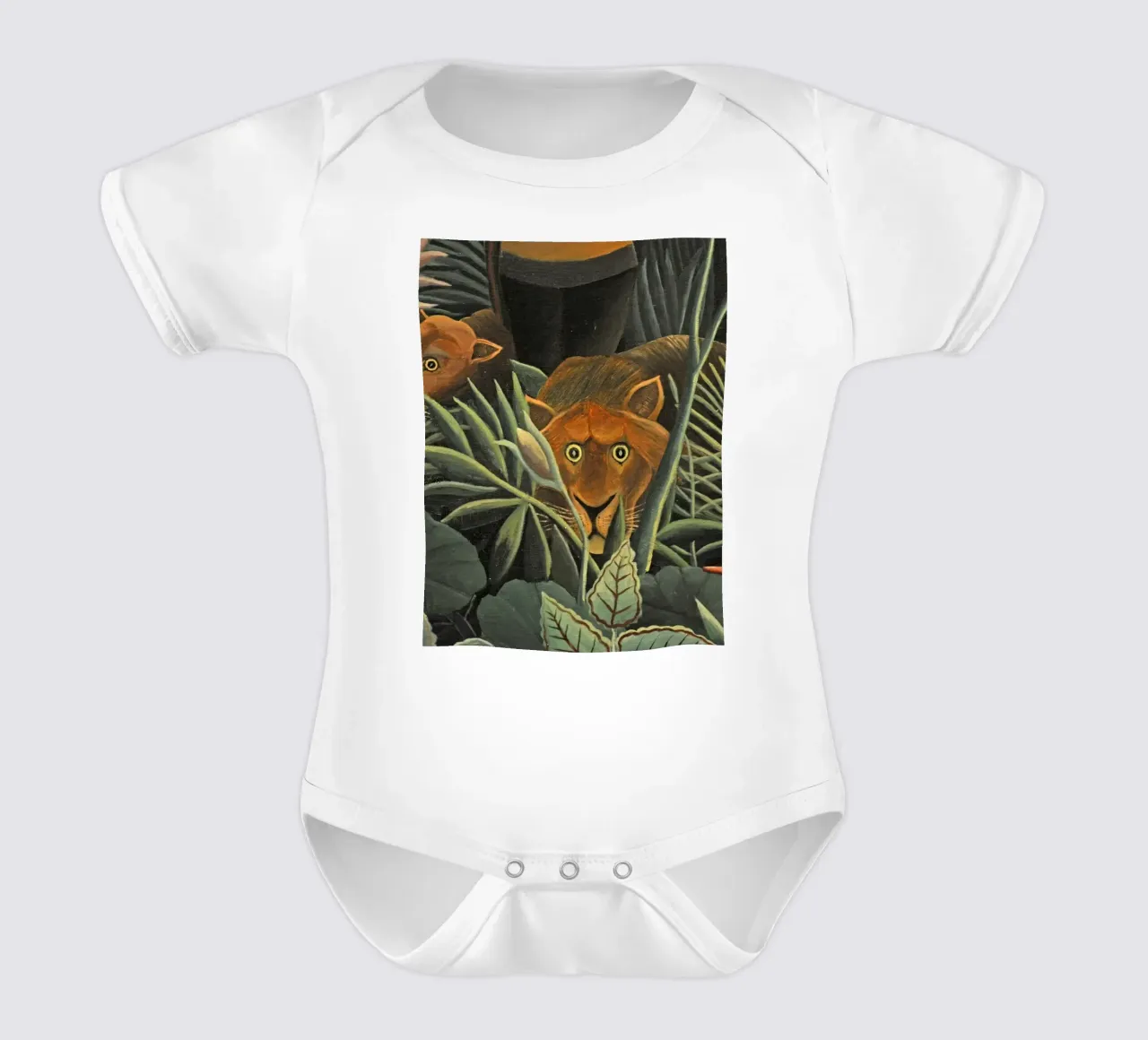 Henri Rousseau - Due leonesse body neonato maniche corte da KOOL STORE