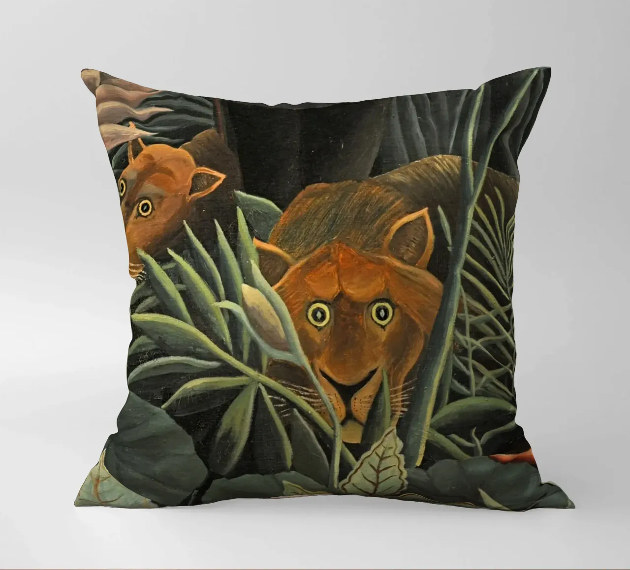 Henri Rousseau - Due leonesse cuscino da KOOL STORE