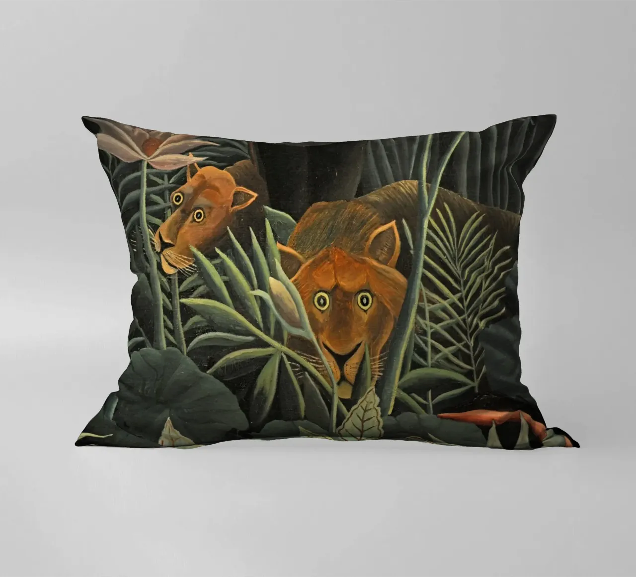 Henri Rousseau - Due leonesse cuscino da KOOL STORE