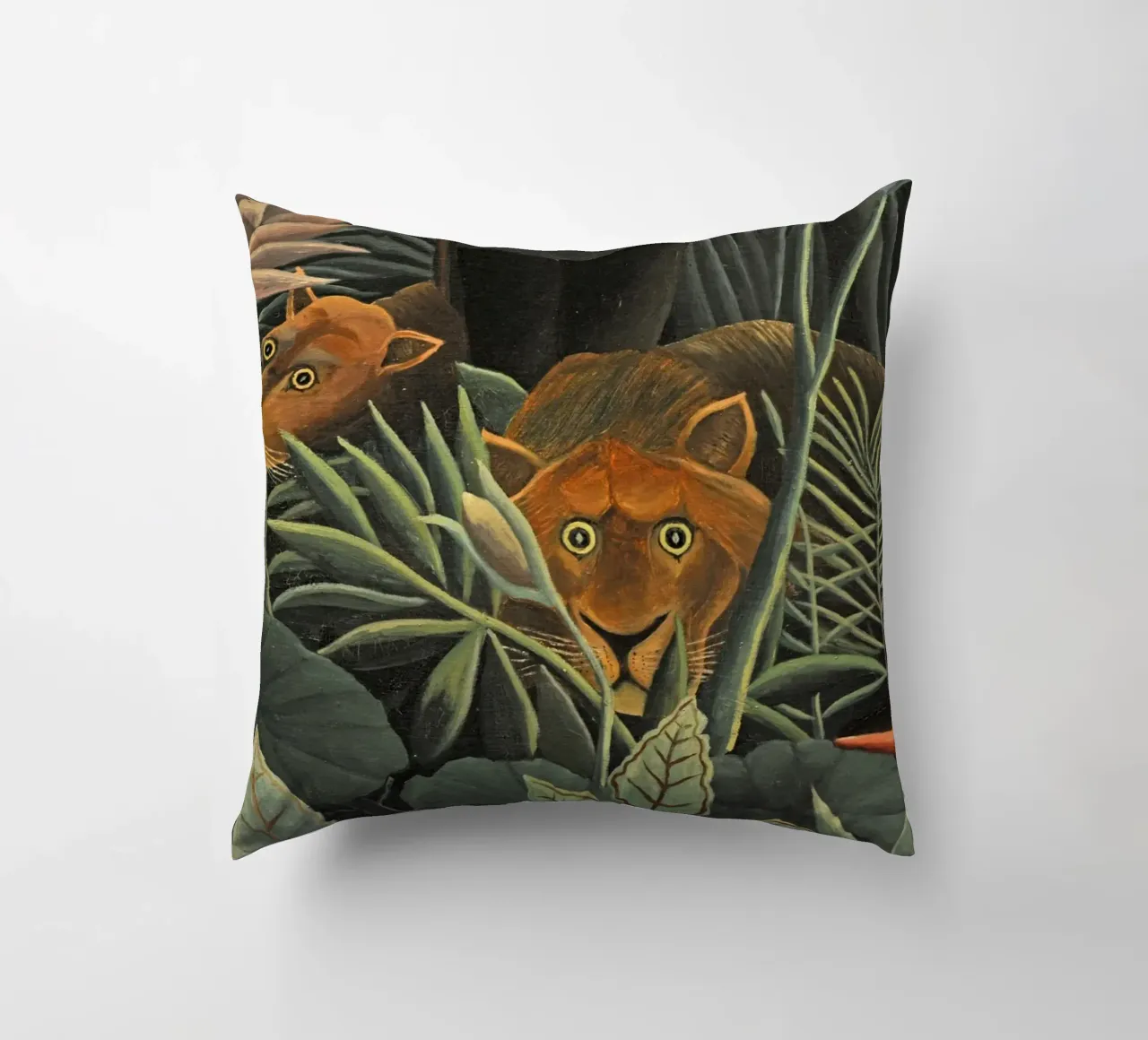 Henri Rousseau - Due leonesse cuscino da KOOL STORE