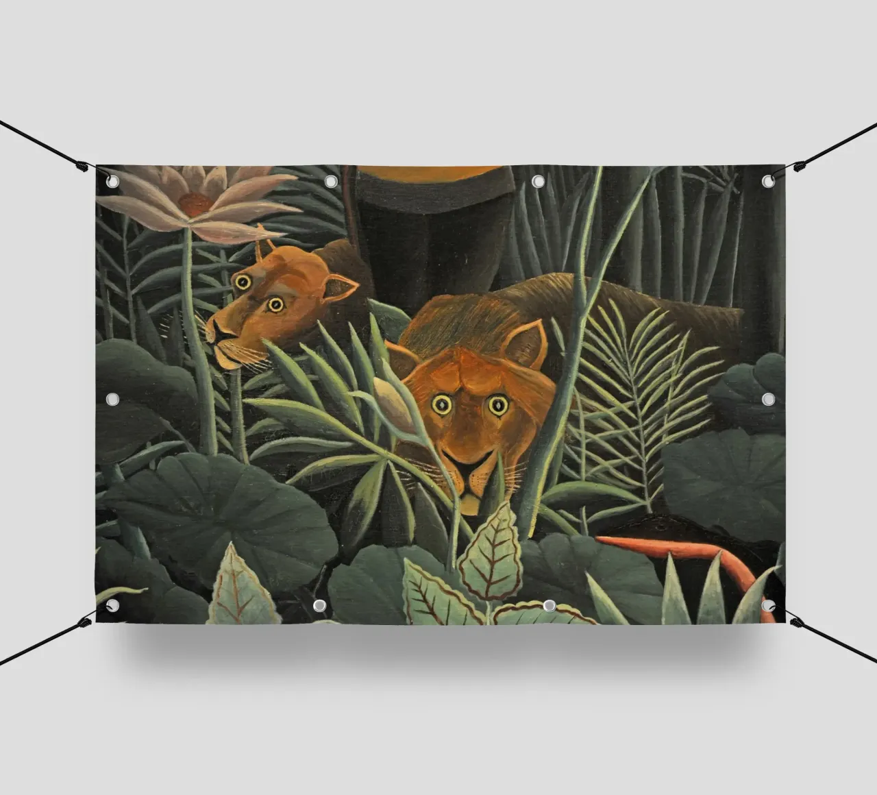 Henri Rousseau - Due leonesse telo in pvc da KOOL STORE