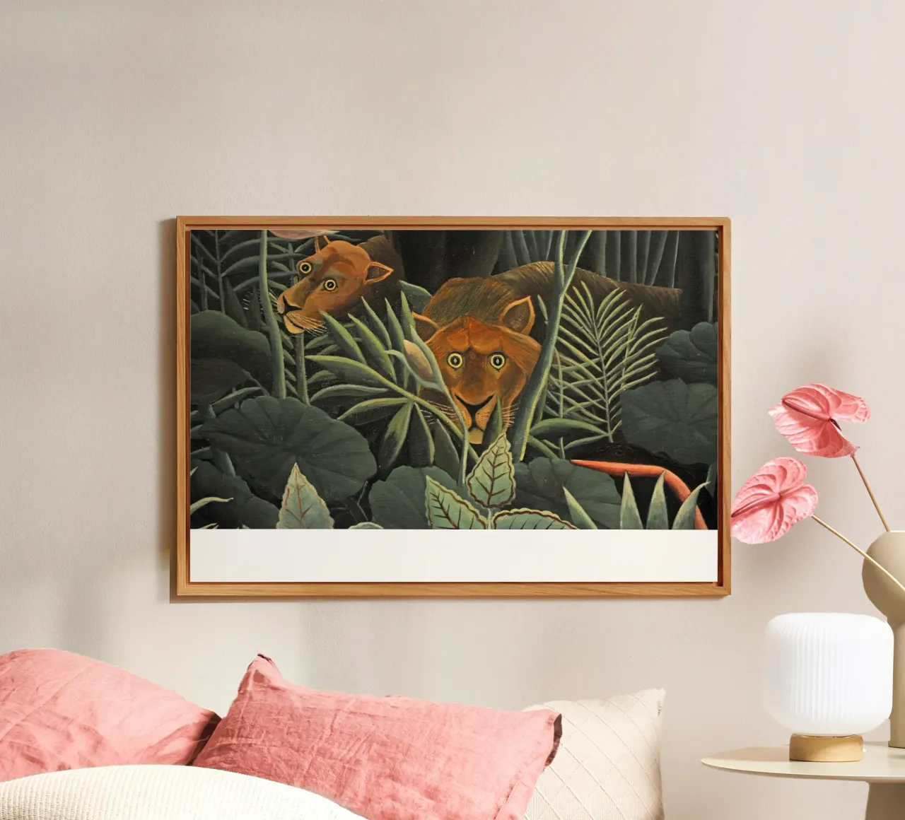 Henri Rousseau - Due leonesse alluminio dibond da KOOL STORE