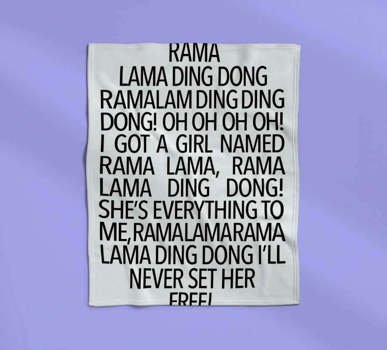 Ding Dong fleece blanket by Studio One