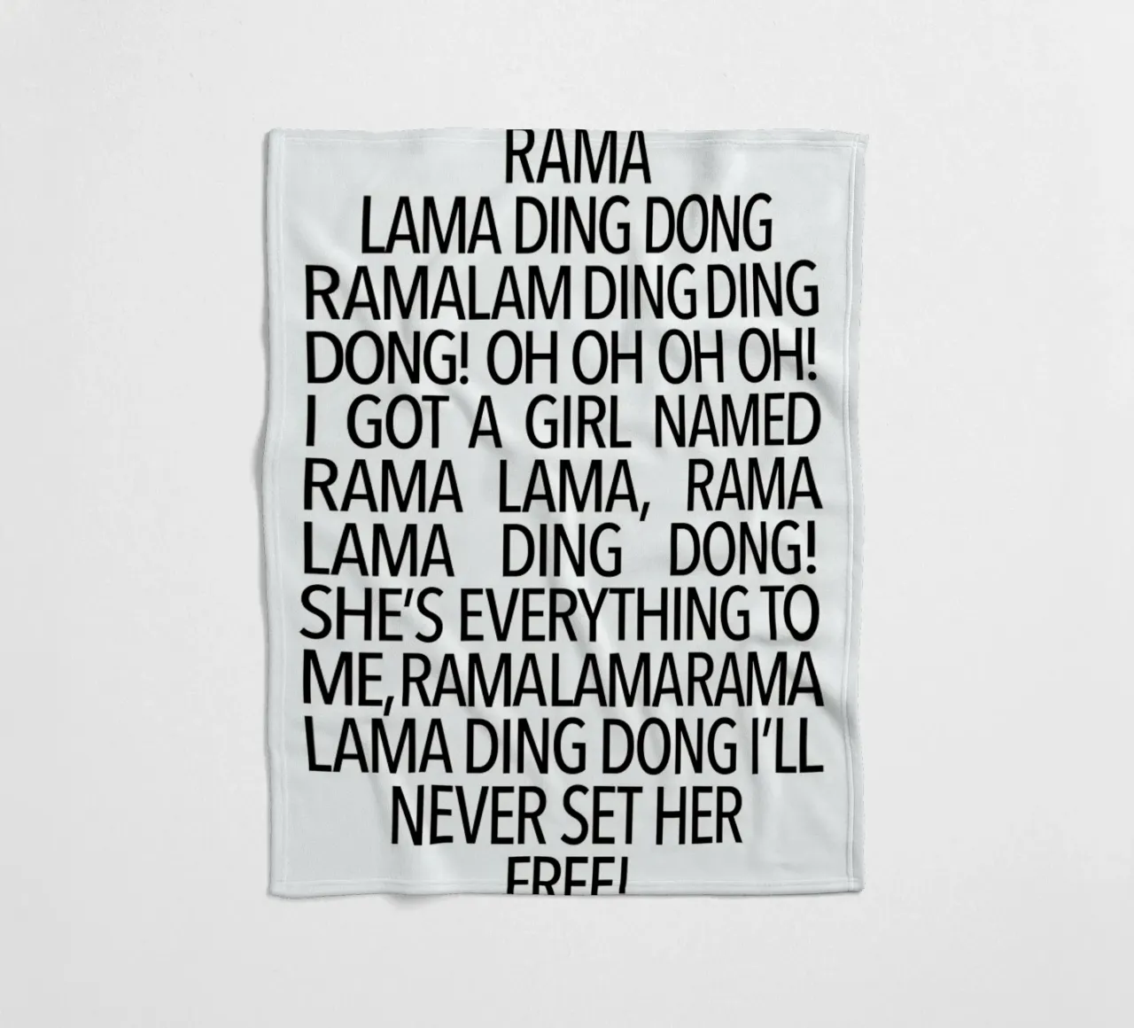 Ding Dong fleece blanket by Studio One