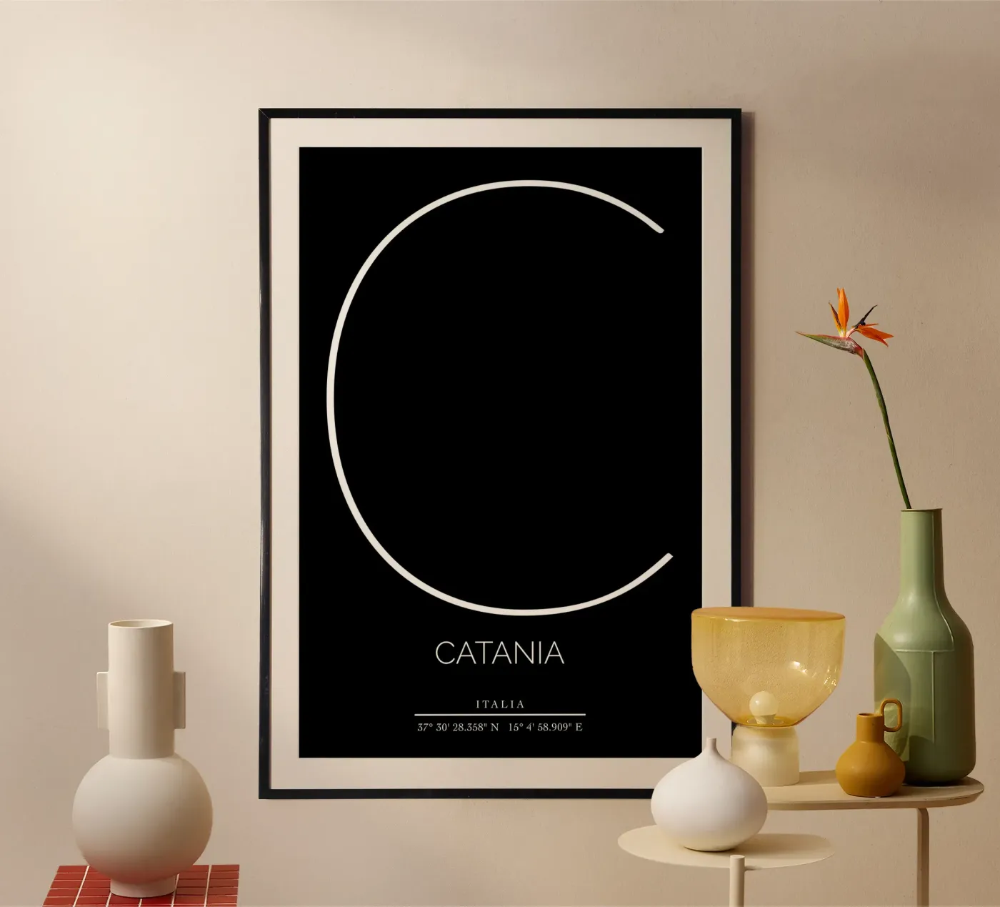CATANIA - nero poster by CityLights