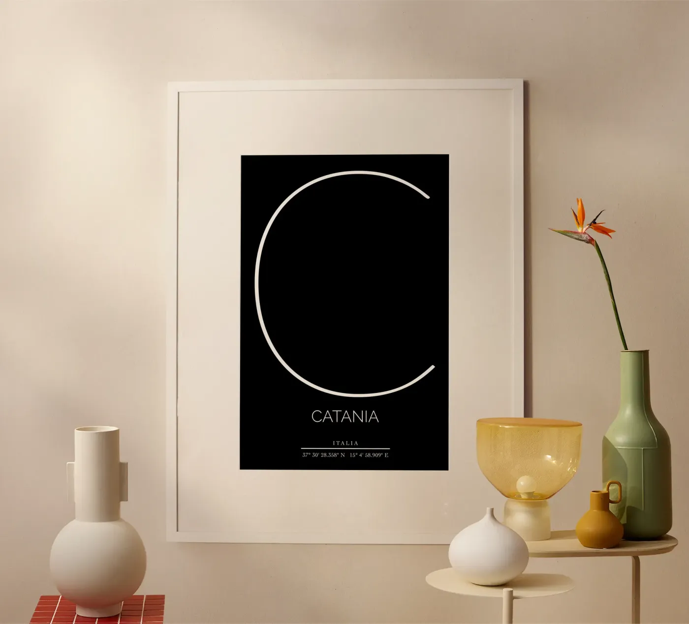 CATANIA - nero poster by CityLights