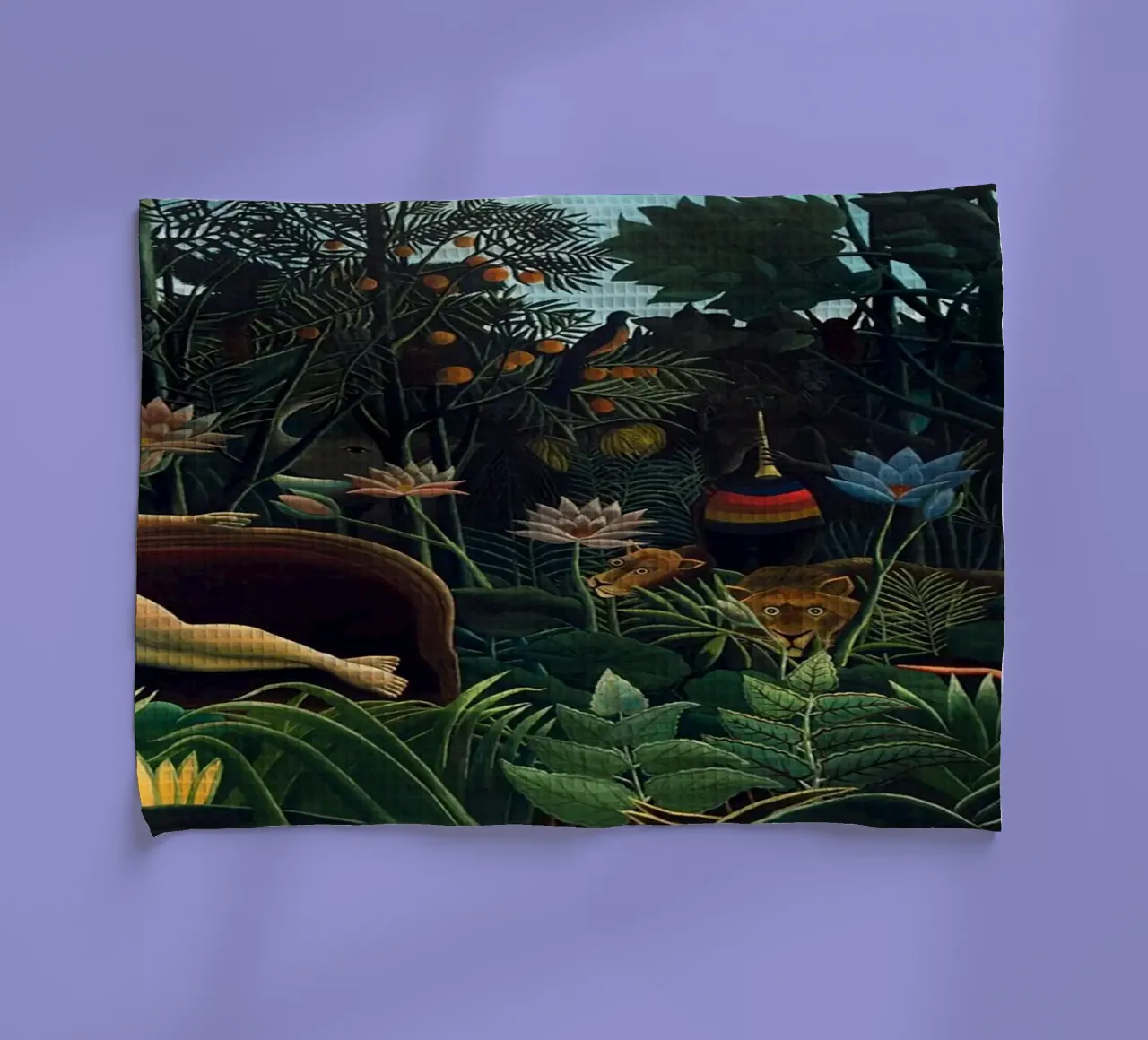 Henri Rousseau - Femme sexy observée par des animaux torchon de KOOL STORE