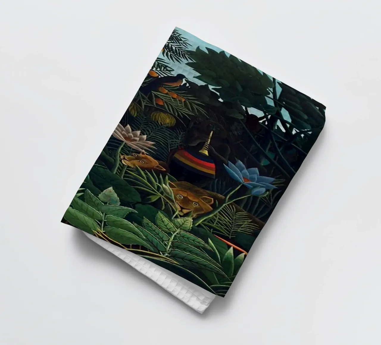 Henri Rousseau - Femme sexy observée par des animaux torchon de KOOL STORE