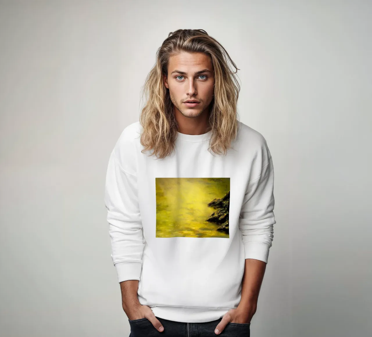 UN LUOGO TRANQUILLO. felpa da Thierry Vobmann Abstract painting