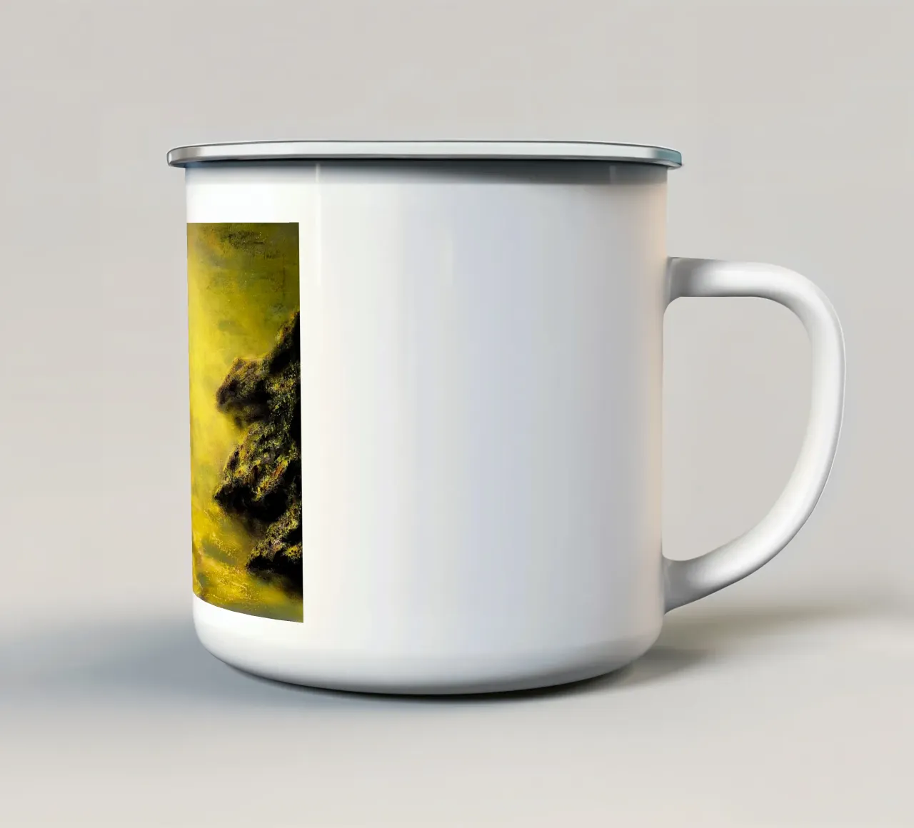 UN LUOGO TRANQUILLO. tazza in smalto da Thierry Vobmann Abstract painting