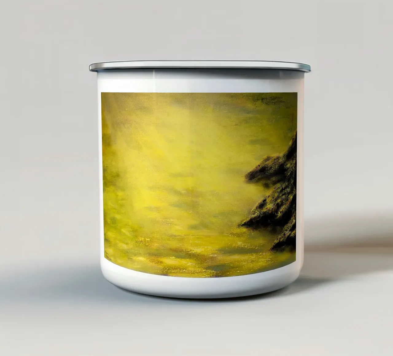 UN LUOGO TRANQUILLO. tazza in smalto da Thierry Vobmann Abstract painting