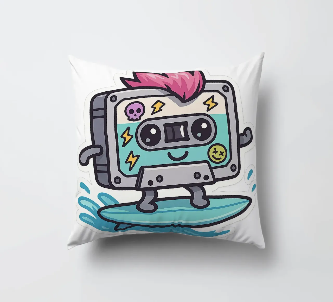 Cassetta adesiva Punk Surfeuse Kawaii cuscino da Punk & Cute - Affiches & Stickers
