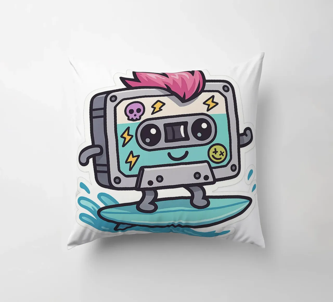 Cassetta adesiva Punk Surfeuse Kawaii cuscino da Punk & Cute - Affiches & Stickers