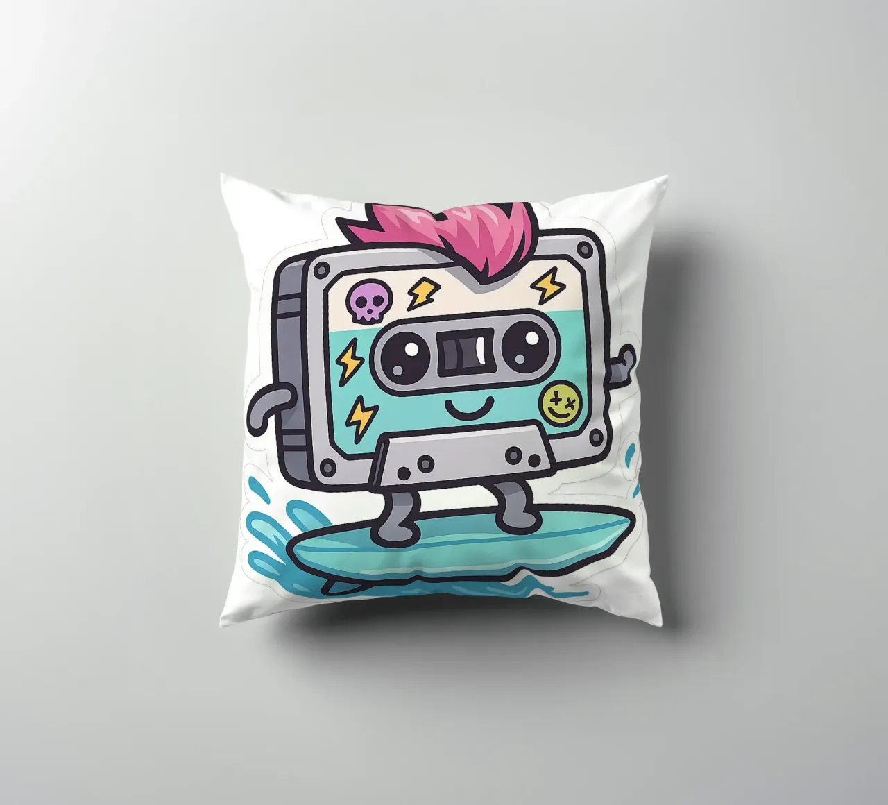 Cassetta adesiva Punk Surfeuse Kawaii cuscino da Punk & Cute - Affiches & Stickers