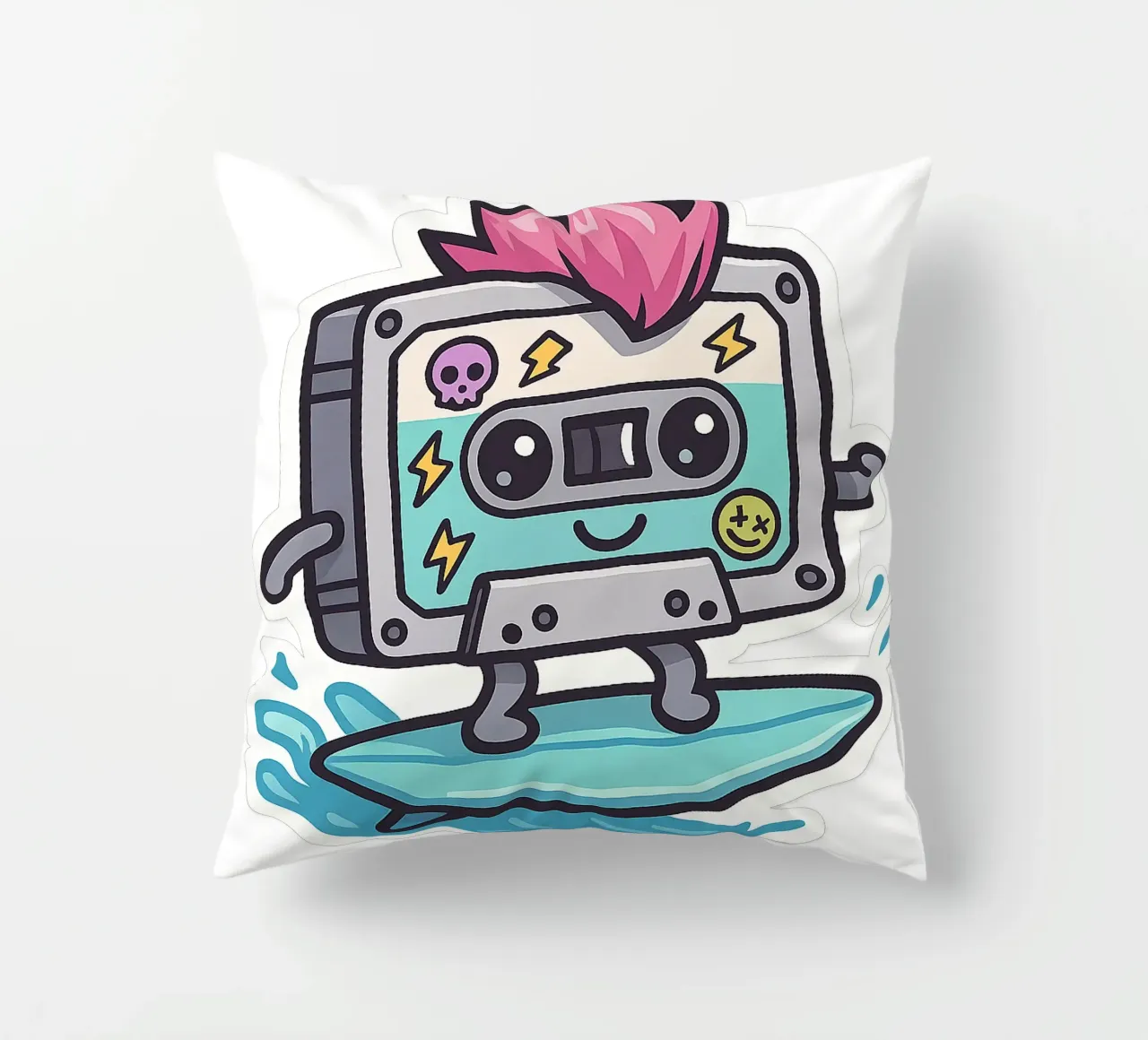 Cassetta adesiva Punk Surfeuse Kawaii cuscino da Punk & Cute - Affiches & Stickers
