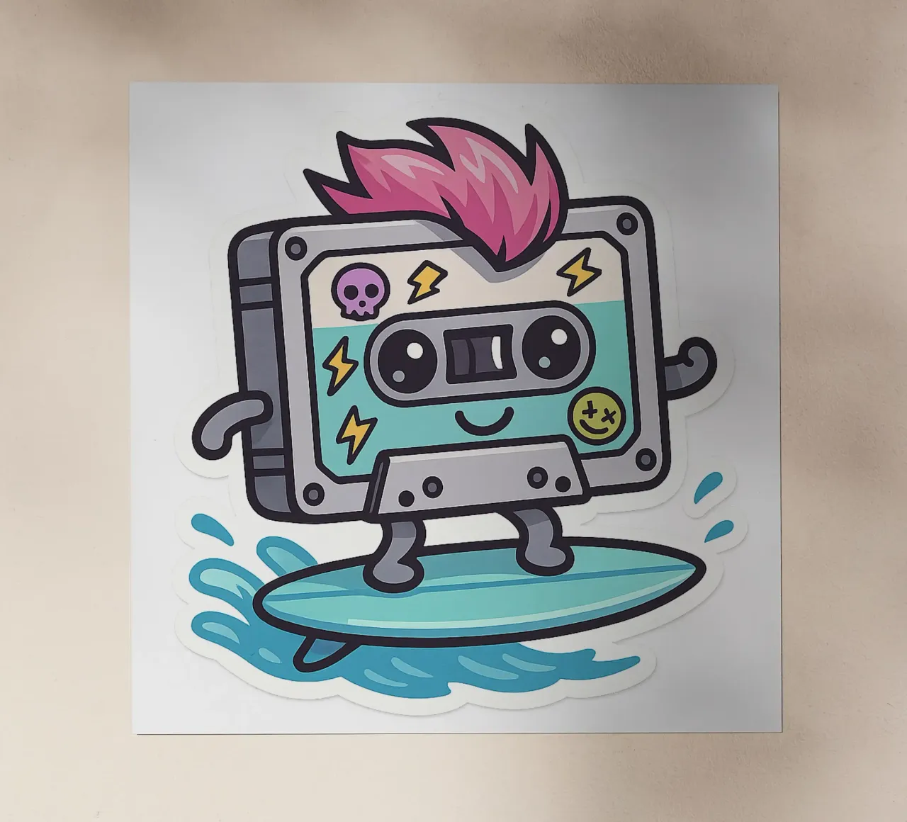 Cassetta adesiva Punk Surfeuse Kawaii pellicola backlit da Punk & Cute - Affiches & Stickers