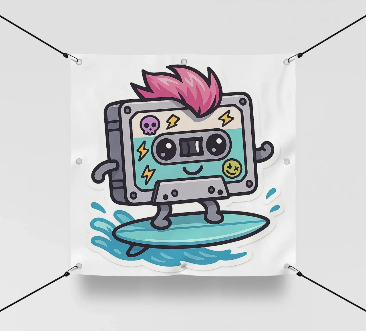Cassetta adesiva Punk Surfeuse Kawaii telo in pvc da Punk & Cute - Affiches & Stickers