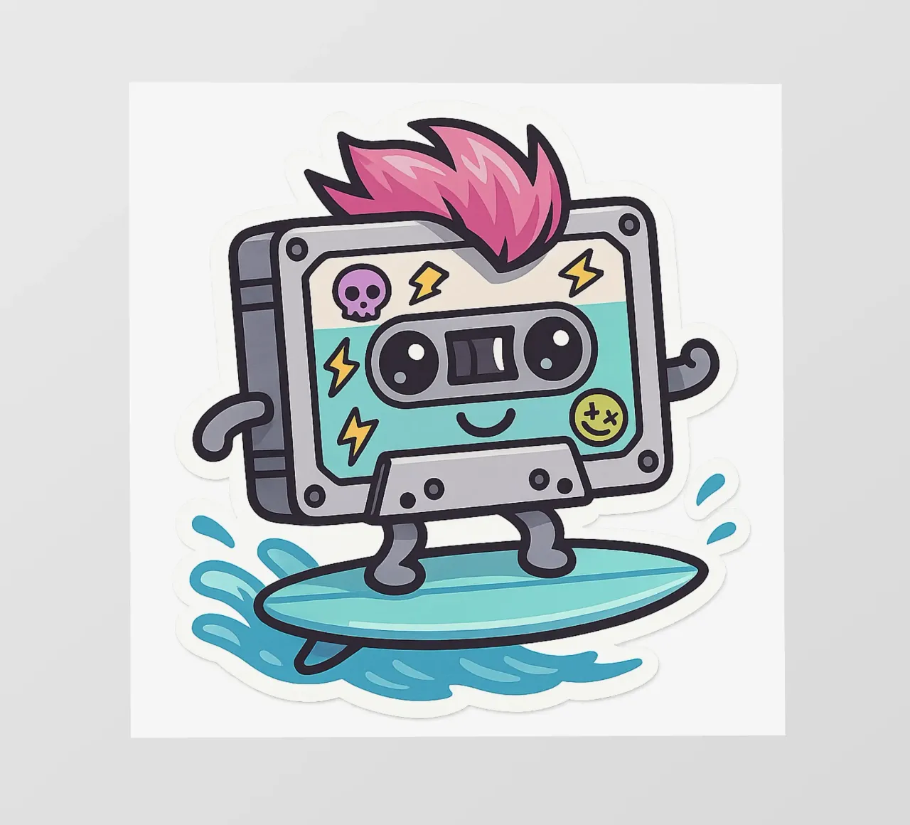 Cassetta adesiva Punk Surfeuse Kawaii telo in pvc da Punk & Cute - Affiches & Stickers