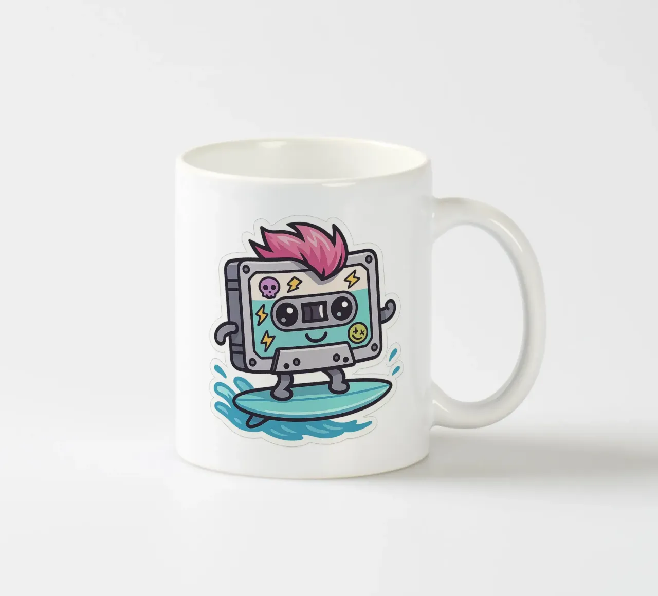 Cassetta adesiva Punk Surfeuse Kawaii tazza in ceramica da Punk & Cute - Affiches & Stickers