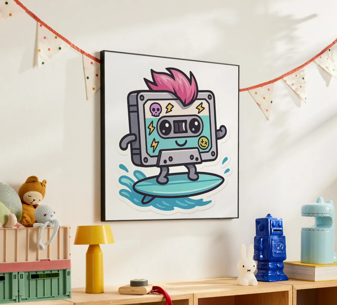 Cassetta adesiva Punk Surfeuse Kawaii alluminio dibond da Punk & Cute - Affiches & Stickers