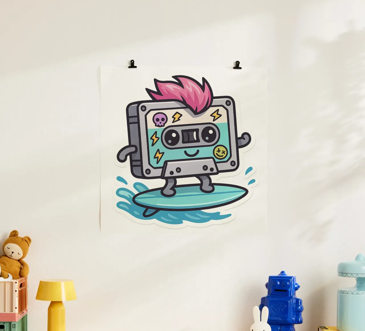Cassetta adesiva Punk Surfeuse Kawaii carta hahnemühle da Punk & Cute - Affiches & Stickers