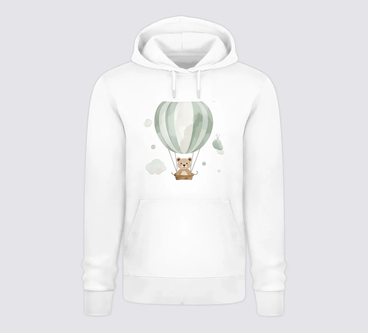 Orsetto carino in mongolfiera felpa con cappuccio da DesignDoodle